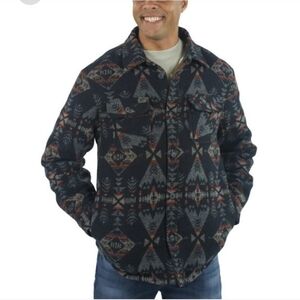 Jachs Men’s Multi Aztec Sherpa Lined Wool Blend Jacket Shacket New